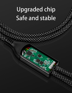 Câble de charge rapide multi 100W 5A double USB C, câble de charge rapide multi 2 en 1, câble USB C vers USB C tressé en nylon - Product Image 4