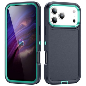 เคสโทรศัพท์กันกระแทก 3 in 1 สำหรับ iPhone 16 17 Pro Max Plus วัสดุ TPU PC รุ่น Armor Robot หลายสี - Product Image 5