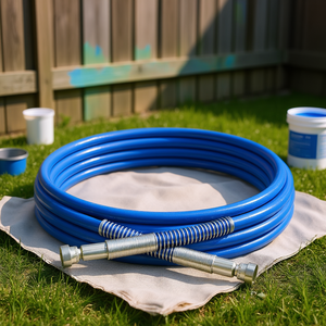 Tuyau universel pour pulvérisateur de peinture sans air, 25 pieds, 1/4 pouces, pour pistolets de pulvérisation, outil de peinture haute pression de qualité industrielle - Product Image 2