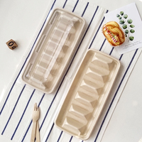 Conteneur de taco jetable biodégradable à 5 compartiments Plateau de plaque de taco de canne à sucre compostable