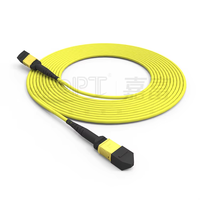 Kabel Patchcord Serat Optik MPO/MTP 8C Low Loss untuk Pusat Data Jaringan FTTH, Kabel Mini Bulat untuk Wi-Fi