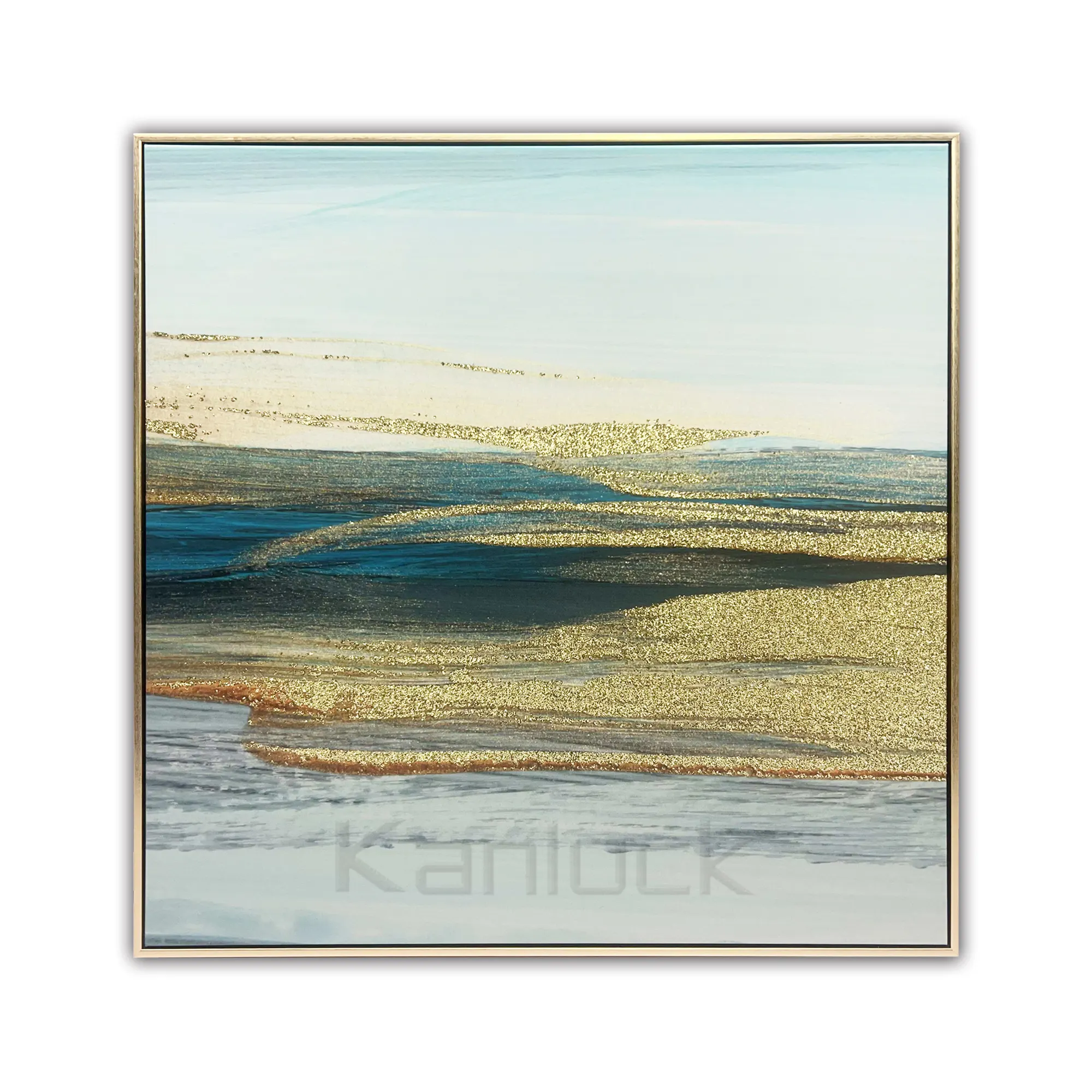 Abstract Landscape Embellished Framed Canvas Wall Art With Chunky