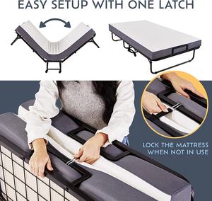 Einzelbett-Größe Tragbares Klappbett Gästebetten Mit Matratze Matratzen - Product Image 6