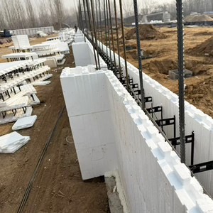 Système de construction en blocs ICF en béton avec coffrage de panneaux de chauffage radiant au sol en mousse de <span class=keywords><strong>polystyrène</strong></span> extrudé (EPS) - Product Image 1