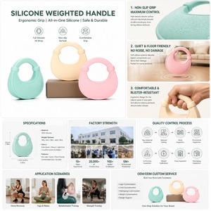 <span class=keywords><strong>Kettlebell</strong></span> en silicone souple, compact et écologique, avec poignée confortable pour la musculation à domicile - Product Image 6
