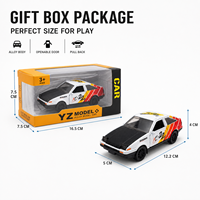 Voiture de course sportive JDM en métal moulé sous pression, échelle 1:36, modèle AE86, avec phares escamotables et portes ouvrables, pour enfants - Vente en gros
