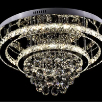 Vente en gros d'appartement Décoration personnalisée pour intérieur de maison Salon élégant Chambre à coucher Plafonnier moderne en cristal LED