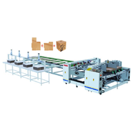 Machine plieuse-colleuse semi-automatique double pièce avec colle thermofusible et colle froide, conception double boîte pour emballage bois et film