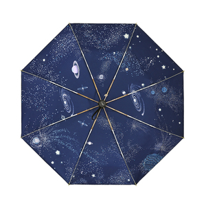 Paraguas de <span class=keywords><strong>lluvia</strong></span> para mujer, sombrilla para exteriores, tres pliegues, anime, gran oferta, venta al por mayor, precio bajo - Product Image 3