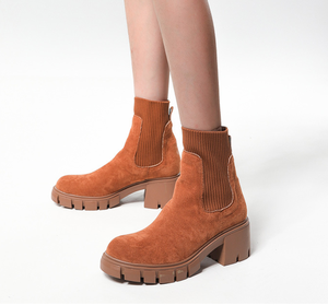 <span class=keywords><strong>Stivali</strong></span> <span class=keywords><strong>Calzino</strong></span> da <span class=keywords><strong>Donna</strong></span> Autunno-Inverno 2026, Stivaletti con Suola Spessa, Taglie Forti, Stile Europeo e Americano - Product Image 4