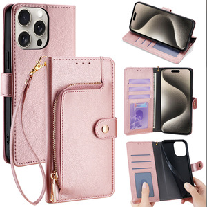 Étui de téléphone en cuir de luxe pour Samsung S24 Ultra S23 Plus, bracelet en cuir PU TPU, étui de téléphone portable 15 Plus 14 <span class=keywords><strong>13</strong></span> 12 11 <span class=keywords><strong>Pro</strong></span> Max - Product Image 4