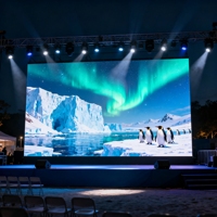 Fond de scène géant extérieur 500x1000mm P2.6 Épissage sans couture Location Écran d'affichage à LED IP65 Mur vidéo pour animation 5 V