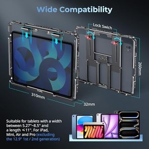 Cho smallrig kim loại phổ lồng <span class=keywords><strong>1</strong></span>/4 \ "-20 3/<span class=keywords><strong>8</strong></span> \"-16 lỗ iPad Tripod núi Adapter Monitor lạnh Giày núi cho iPad Pro Mini - Product Image 2