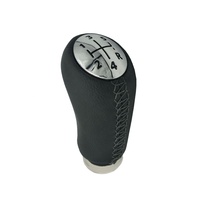 Spurtar 5 Speed Manual Gear Shift Knob For Renault Clio Iii 200509, Megane  2 Laguna 200309, Black Leather.