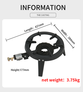 Artículo Popular: Cocina de Gas LPG de un Solo Quemador, Estufa de Gas para Camping, Quemador de Hierro Fundido para <span class=keywords><strong>Wok</strong></span> - Product Image 6
