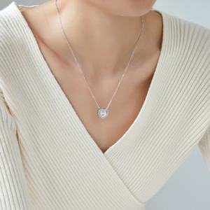 Collar con Colgante de Acero Inoxidable en Forma de Corazón 3D para Mujer, con Cadena a Juego en Color Durazno Degradado, Ideal para Regalo de Fiesta - Product Image 6