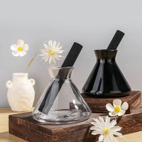 Nouveau Design 260ml 100ml Diffuseur Bouteille Vide Aromathérapie Bouteille Décoration Conicalness Noir Brun Transparent Bouteille En Verre