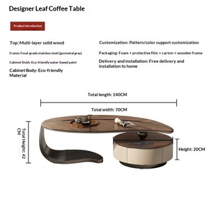 ModernCoffee <strong>Table</strong> Living Room Coffee <strong>Table</strong> Designerstorable Leaf Solid Wood Coffee TableEnvironmentally Friendly Coffee <strong>Table</strong> - Product Image 2