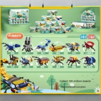 Nouveauté 2025 : Mini Blocs de Construction Créatifs sur le Thème des Insectes, Matériau ABS Écologique, Ensemble Éducatif 12-en-1 de Modèles d'Animaux pour Enfants