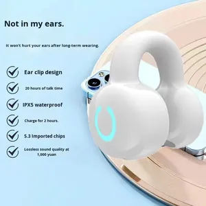 Auriculares de Silicona con Clip para la Oreja, Conducción Aérea, Un Solo Auricular, Nuevo Estilo Moderno, Deportivos, Menos de 3 Horas de Duración, JL BK - Product Image 6