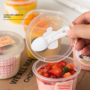 Coperchio per bicchieri monouso in PP a doppio strato, resistente alle alte temperature, per alimenti, per latte, <span class=keywords><strong>yogurt</strong></span>, gelato, budino - Product Image 3