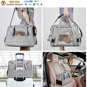 Bolsa de Transporte <span class=keywords><strong>para</strong></span> Mascotas Personalizable con Logotipo/Color, Bolsa de Viaje Resistente y Portátil con <span class=keywords><strong>Cinturón</strong></span> de Seguridad <span class=keywords><strong>para</strong></span> Auto y Correa <span class=keywords><strong>para</strong></span> Equipaje, Bolsa Multifuncional <span class=keywords><strong>para</strong></span> Mascotas - Product Image 1
