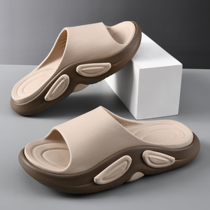Men's Platform Sandals <b>EVA</b> Sole Non Slip Outdoor Beach Flip Flops White Black Khaki Size 40 41 42 43 44 45 - Product Image 3