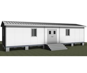 Cabine portable kumit 4x12m, avec structure en acier prédécoupée et toit et mur en polyuréthane