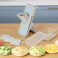 Hache-légumes multifonctionnel professionnel en acier inoxydable, trancheuse manuelle pour aliments et salades, machine à râper manuelle, coupe-légumes en métal
