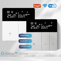 Tuya Düğmeli Termostat WiFi APP Uzaktan Kumanda, Elektrikli Su Yerden Isıtma Kazan Paneli Evrensel Kullanım için PC Malzemeli