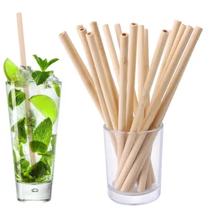 Pajitas de bambú natural reutilizables a la venta 100 pajitas de Bambú