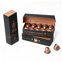 Boîte d'expédition portable pour capsules de café avec logo personnalisé, en carton blanc, avec plateau intérieur pour café et thé