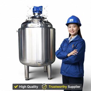 1000L 2000L 3000L Cosmetics Cream Mixer Equipment Stainless Steel Jacketed Tank <b>Heating</b> Tank - Product Image 3