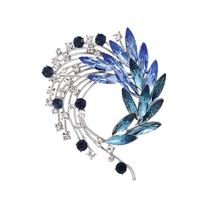 Broches de Cristal con Forma de Flor, Botones de Estrás, Aleación Chapada en Oro, Personalizados, Unisex, Regalo para Compromiso, Boda, Fiesta - Product Image 1