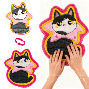 Fabricant en peluche personnalisé Adorable sur mesure chat hypoallergénique non toxique 25cm jouets animaux en peluche essuie-mains pour salle de bain - Product Image 1