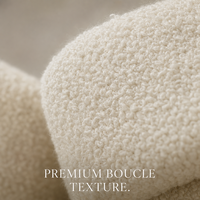 Pouf Minimaliste Gain de Place avec Surface Bouclé, Mini Tabouret Champignon pour Zone de Détente Moderne à Domicile