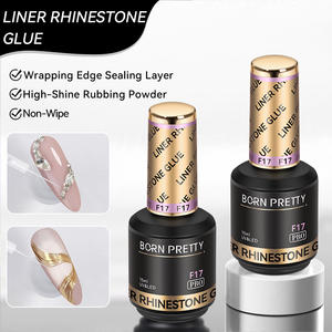 BORN PRETTY PRO Super Strong Nail Glue Gel, application de précision, remplissage des joints, bordure, colle à strass pour ongles avec pinceau applicateur - Product Image 1