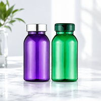 Flacon à pilules en plastique de qualité alimentaire réutilisable de 150 ml, structure stable, stockage sûr à long terme, flacon à pilules en plastique