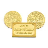 Moneda de Oro chapada conmemorativa de metal personalizada, caja de regalo para regalo de recuerdo, venta al por mayor