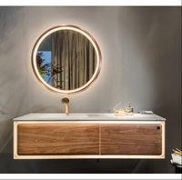 2025 OEM ensemble de meuble de salle de bain moderne en bois massif avec égouttoir en cuivre comprend une armoire de table de robinet d'évier pour la chambre à coucher et la salle à manger