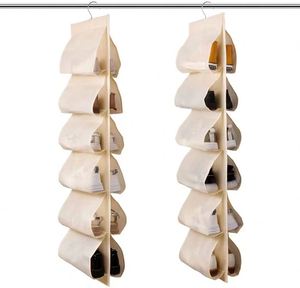 12 Bags Foldable Hanging <b>Storage</b> Bags Dust Prevention <b>Shoe</b> Organizer for Home - Product Image 1