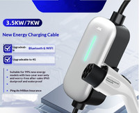 Nouvelle station de charge portable pour véhicule électrique embarquée 32A 3,5KW, compatible BYD Tesla, à onde sinusoïdale pure, pour la maison