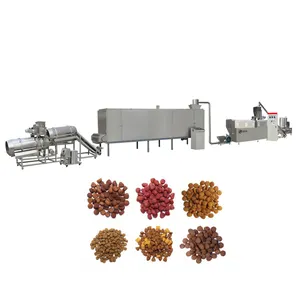 Poultry Dog Cat Bird Floating Fish Feed pellet Machinery Dog Food Whole Processing Line Industry