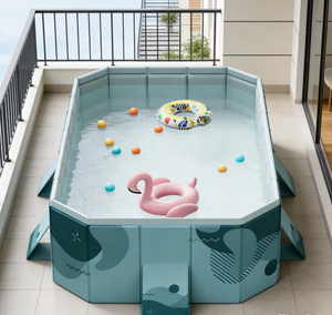 Grande Piscina da Gioco d'Acqua Esterna in PVC, Senza Gonfiaggio, per <span class=keywords><strong>Neonati</strong></span>, Ecologica, Spessa, Durevole e Pieghevole per la Casa - Product Image 3