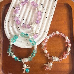 Fashion Y2K Sweet Bowtie 10mm Beads <b>Bracelet</b> for Women Exquisite Elegant Flower Crystal <b>Beaded</b> <b>Bracelet</b> Girl Party Jewelry Gift - Product Image 3