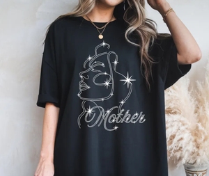 Ropa de Novia Ecológica de Diseño para Mujer, Camiseta 100% Algodón con Pedrería, Estilo Formal, Decoración para el Equipo de la Novia - Product Image 3