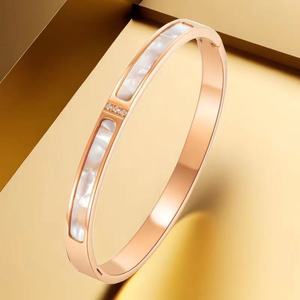 Bracelet femme titane acier europé<span class=keywords><strong>en</strong></span> et américain non-fading bracelet <span class=keywords><strong>en</strong></span> acier inoxydable diamant simple mode tempérament jewe - Product Image 5