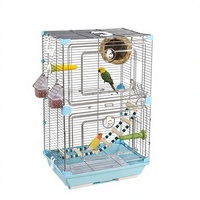 Cage à oiseaux, grande cage de paysage pour animaux de compagnie, cage d'élevage ornementale entièrement transparente, fournitures pour animaux de compagnie d'intérieur pour perroquets