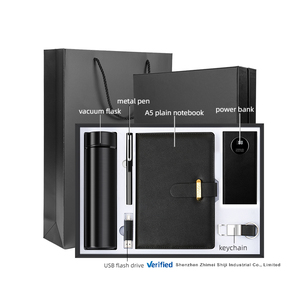 Promotional Item Vacuum <strong>Cup</strong> USB Flash Drive Pen Notebook Power Bank Key <strong>Chain</strong> 6 in 1 Business Corporate Gift Set