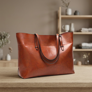 Compre en Línea Bolsos de Mano de Cuero Genuino BS INTERNATIONAL para Mujer, Cierre de Cremallera, Impermeables, Antirrobo, Capacidad 3L+ - Product Image 3